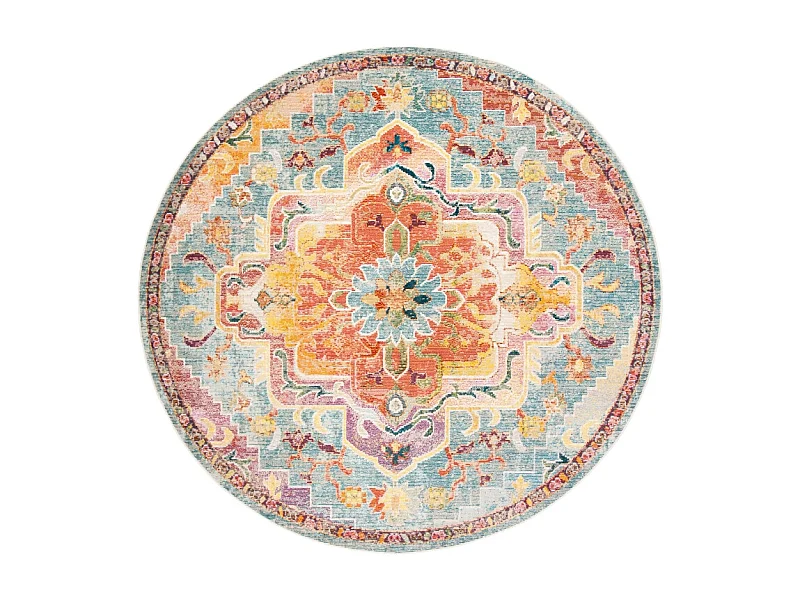 Tapis Bleu/Orange 213 X 213 cm - Desi