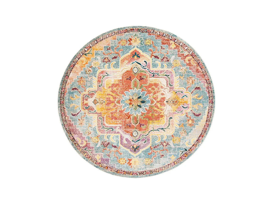 Tapis Bleu/Orange 213 X 213 cm - Desi