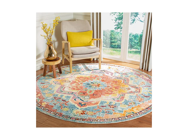 Tapis Bleu/Orange 213 X 213 cm - Desi