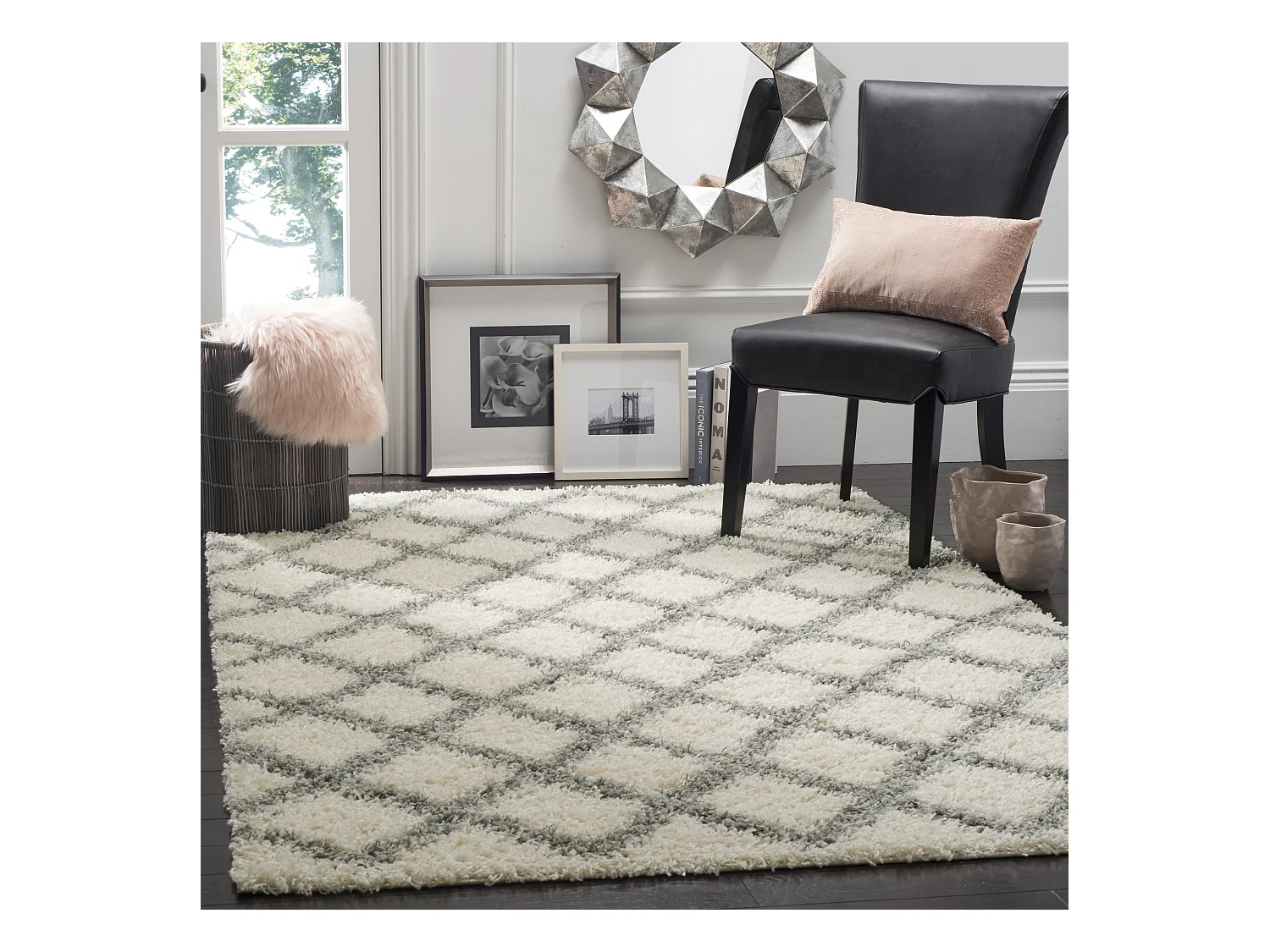 Tapis Neutre/Gris 122 X 183 cm - Natalia