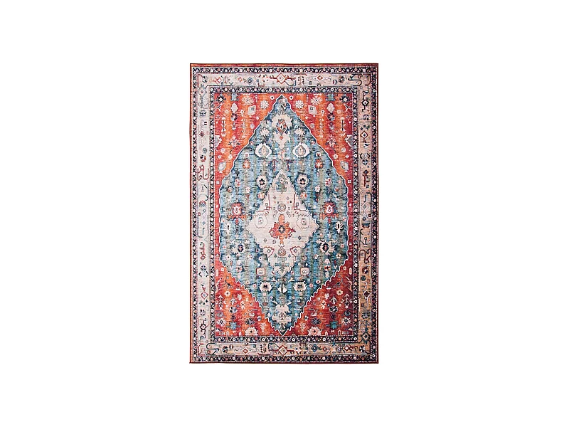 Tapis Beige/Bleu 152 X 244 cm - Fauna