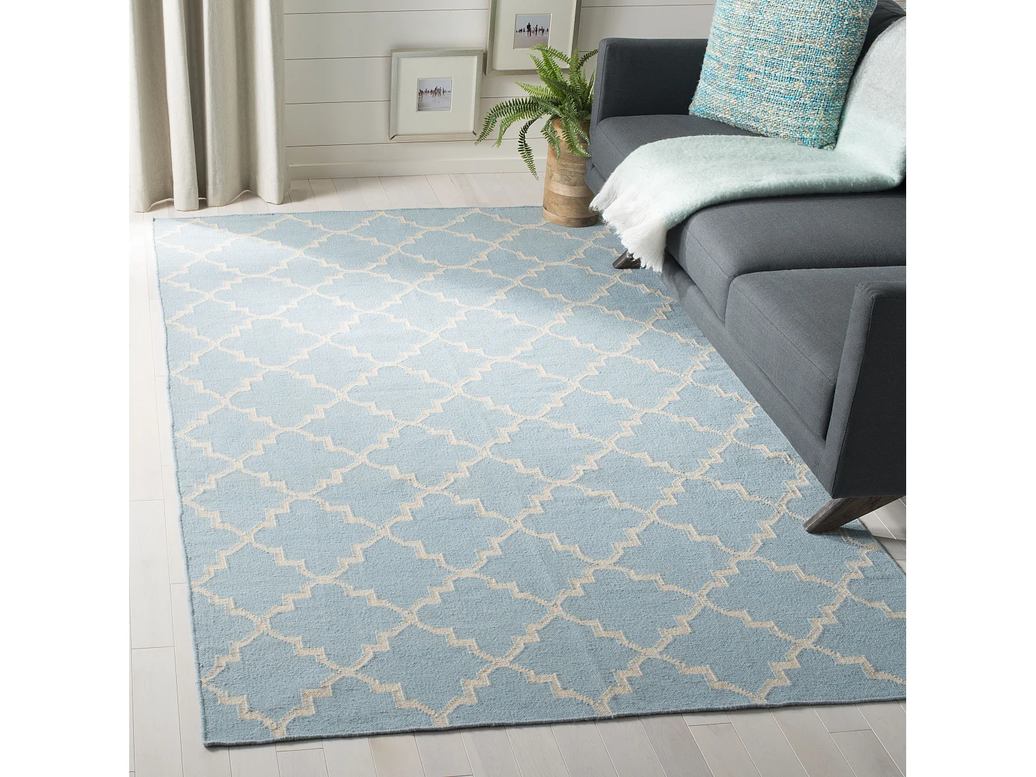 Tapis Bleu/Neutre 122 X 183 cm - Calla
