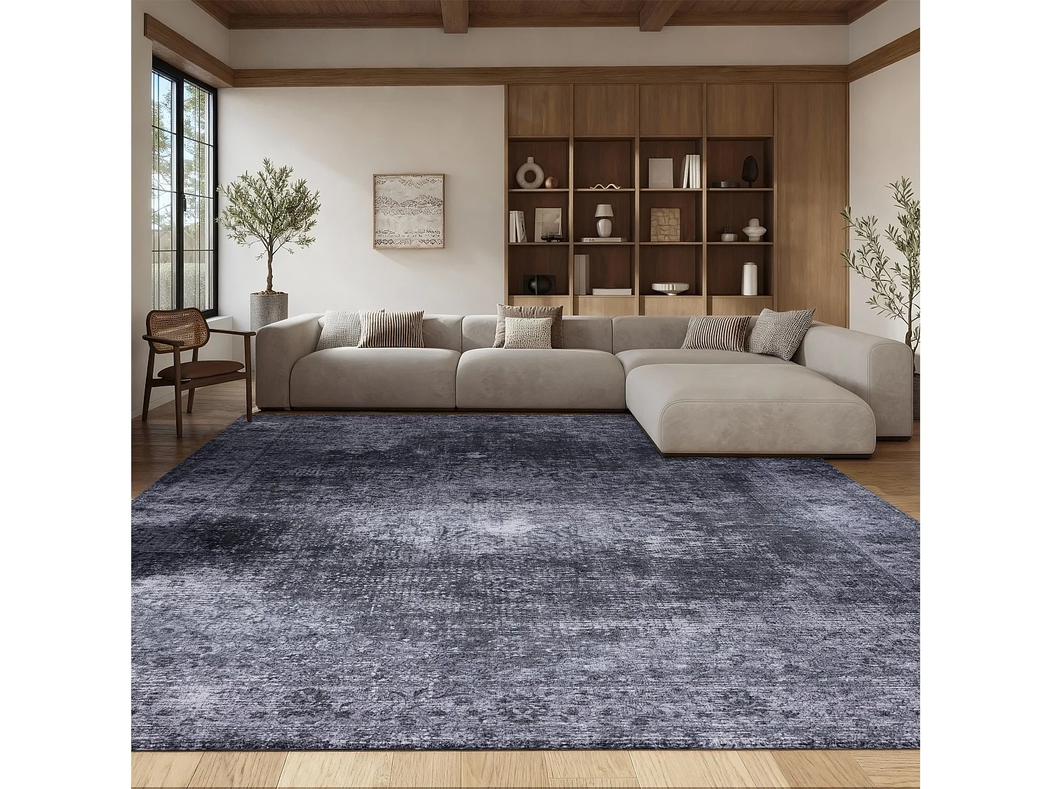 Tapis Noir/Gris 244 X 305 cm - Veda