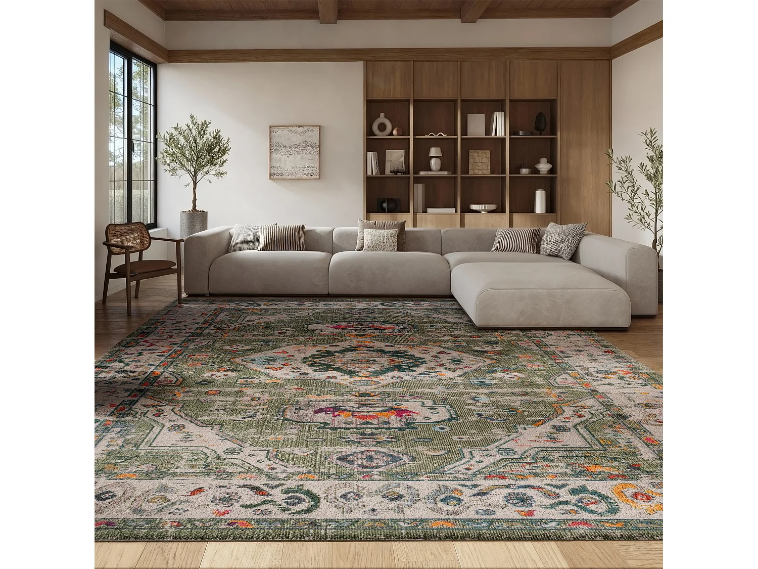 Tapis Sage/Ivoire 201 X 201 cm - Odalys