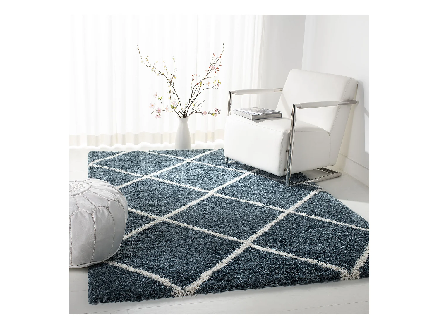 Tapis Bleu/Neutre 155 X 229 cm - Myla