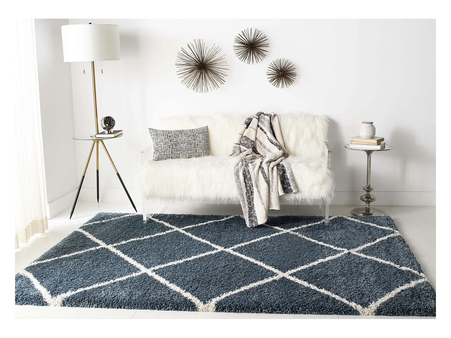 Tapis Bleu/Neutre 155 X 229 cm - Myla