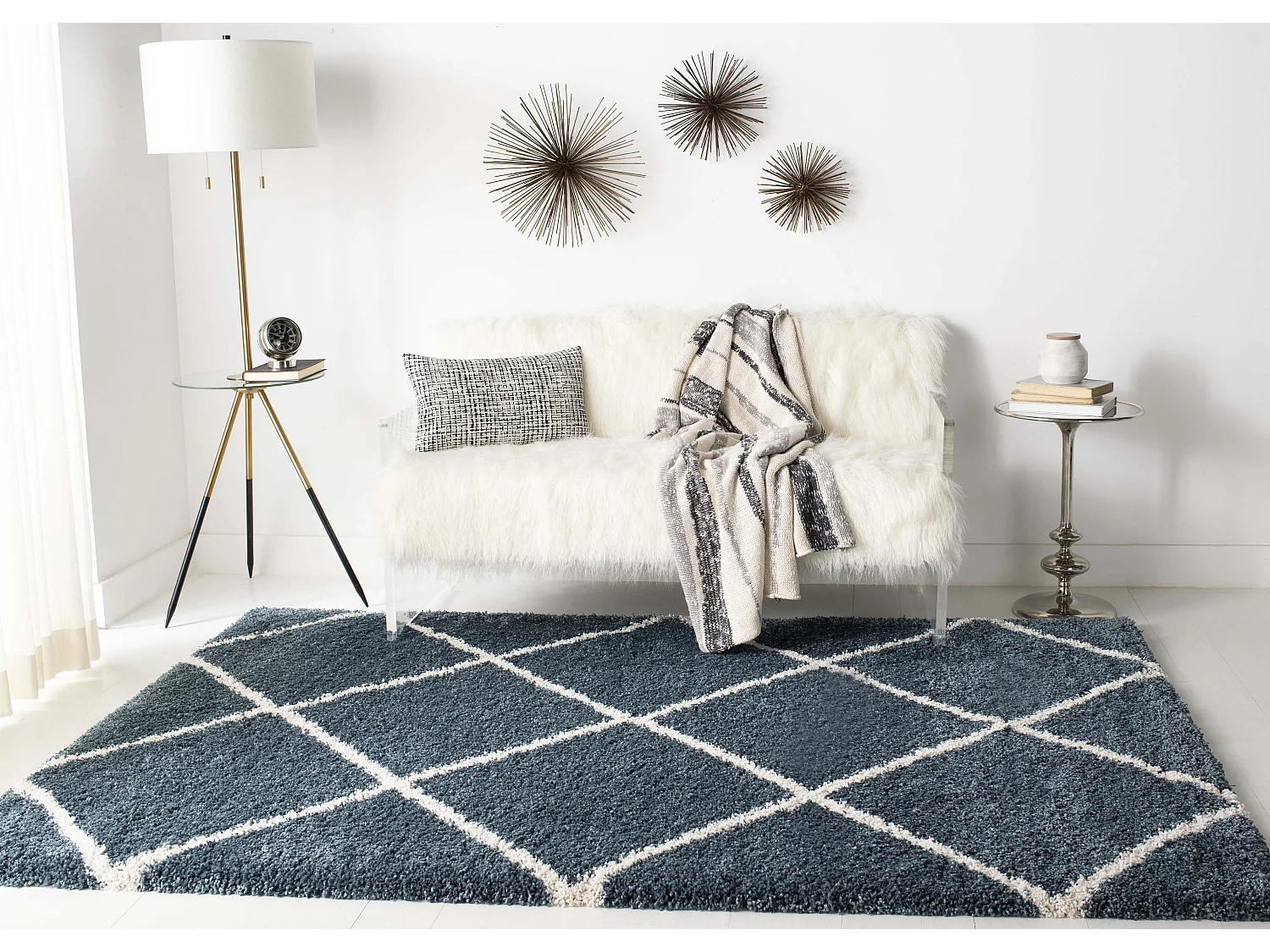 Tapis Bleu/Neutre 155 X 229 cm - Myla