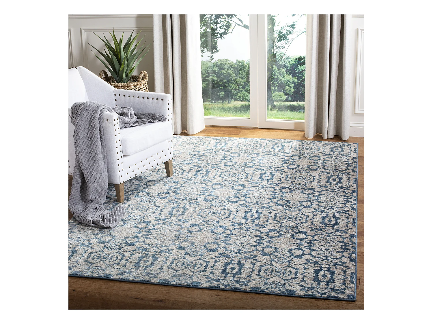 Tapis Bleu/Neutre 155 X 231 cm - Paros