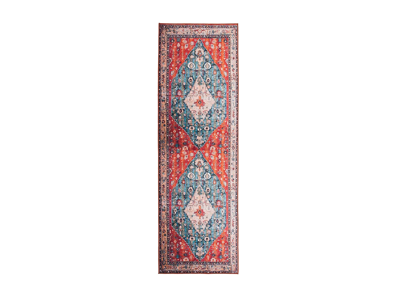 Tapis Beige/Bleu 76 X 122 cm - Fauna