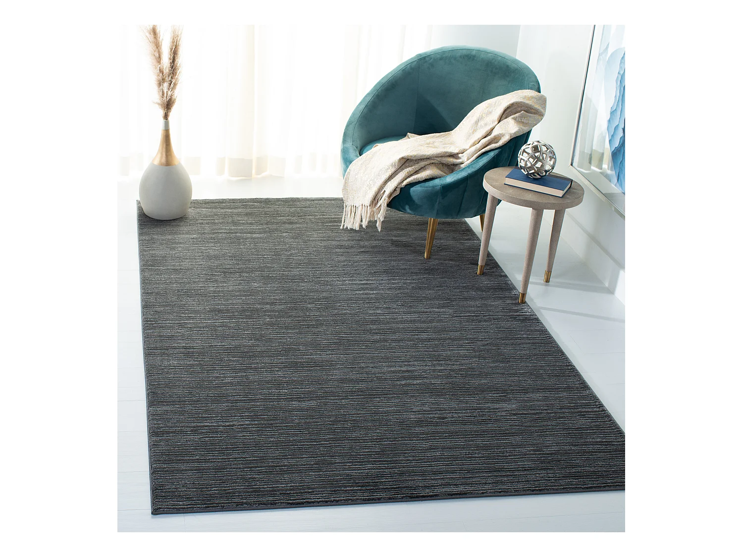 Tapis Gris 122 X 183 cm - Valentine