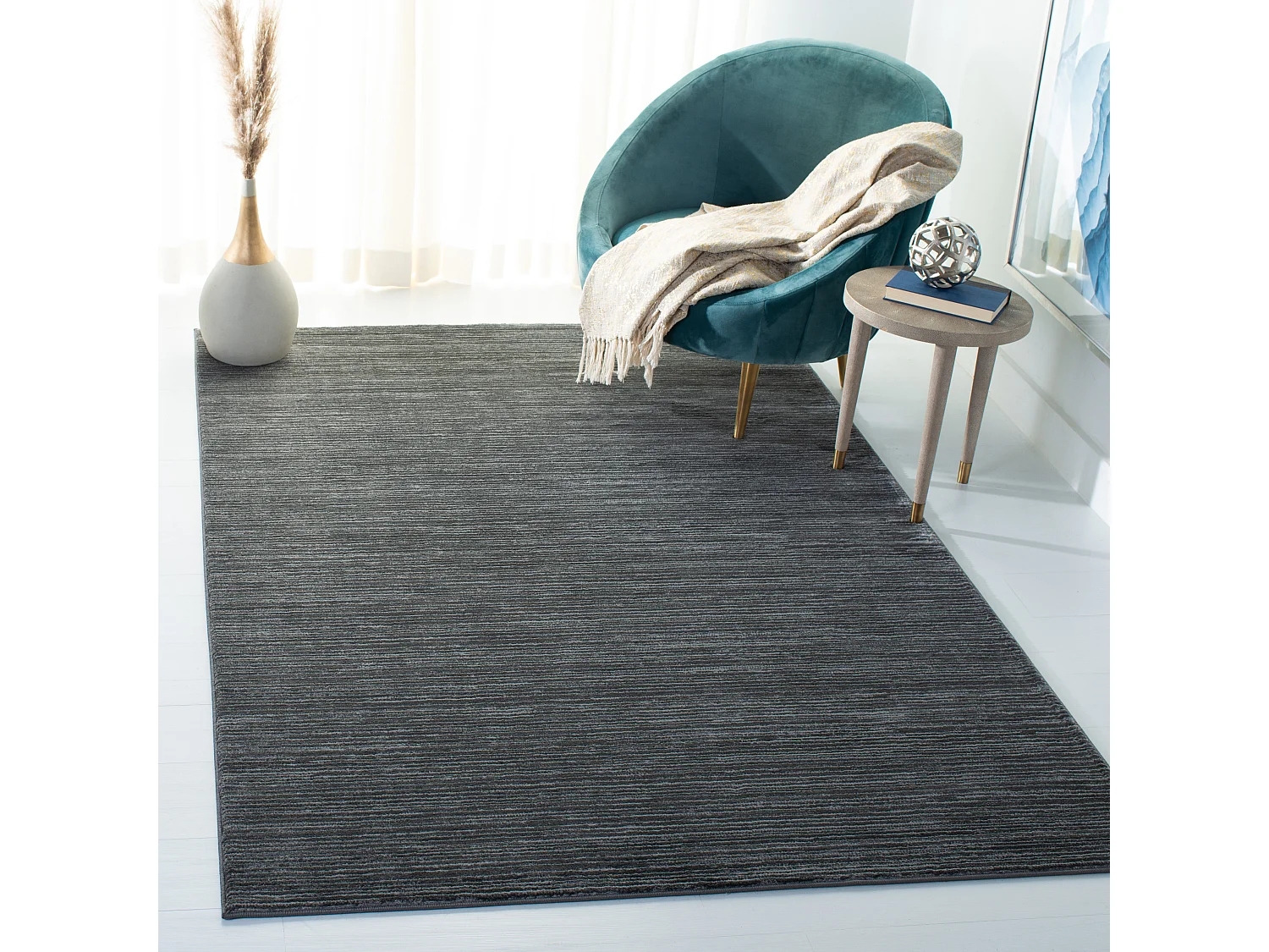 Tapis Gris 122 X 183 cm - Valentine