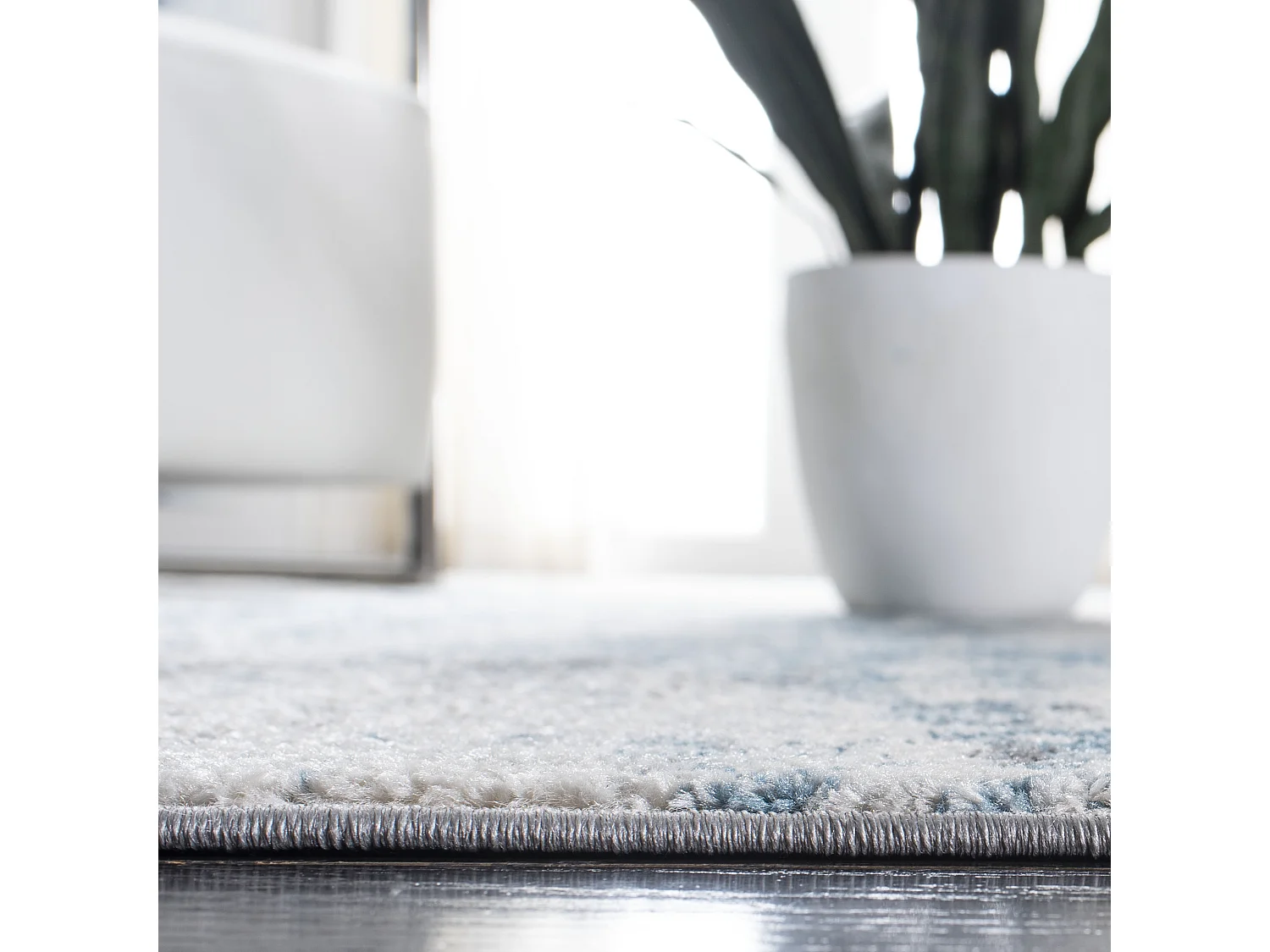 Tapis Neutre/Bleu 122 X 183 cm - Lia