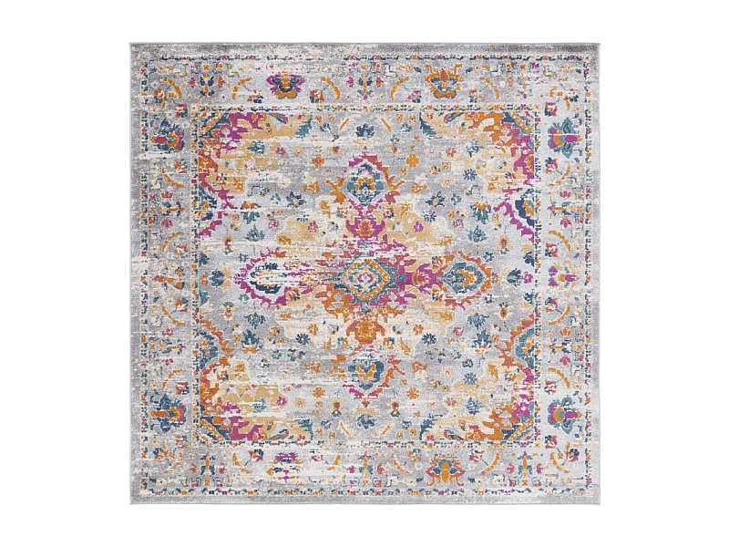 Tapis Gris/Fuchsia 201 X 201 cm - Shannon