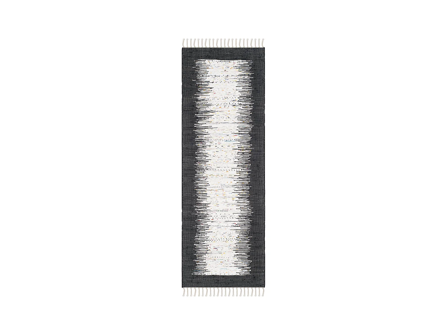 Tapis Neutre/Noir 69 X 213 cm - Saltillo