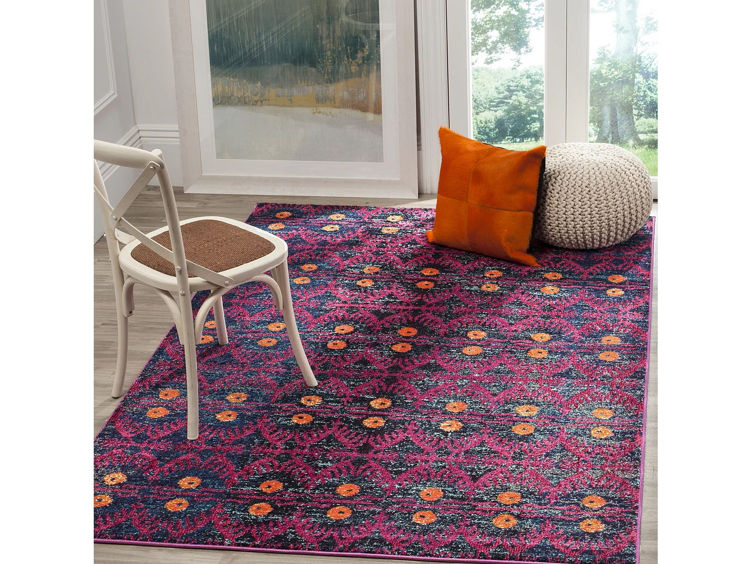 Tapis Rose/Multicolore 122 X 170 cm - Greta