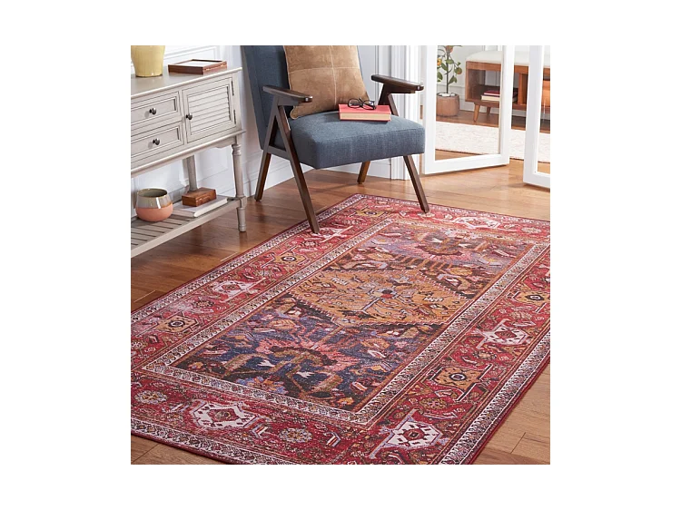 Tapis Bleu marine/rouille 183 X 274 cm - Patricia