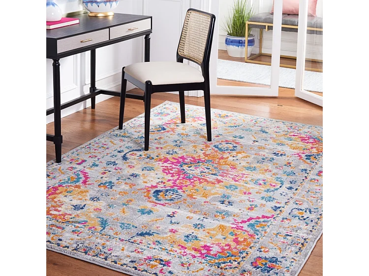 Tapis Gris/Fuchsia 122 X 183 cm - Shannon