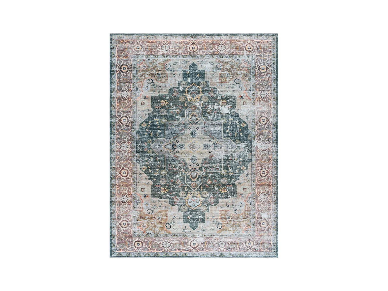 Tapis Vert/Marron 244 X 305 cm - Anouk