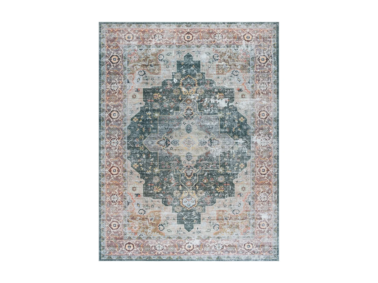 Tapis Vert/Marron 244 X 305 cm - Anouk