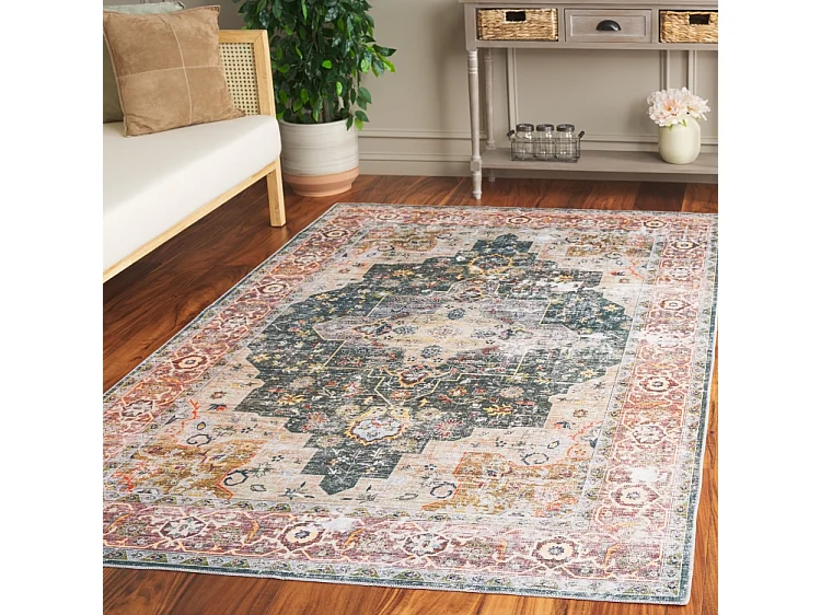 Tapis Vert/Marron 244 X 305 cm - Anouk