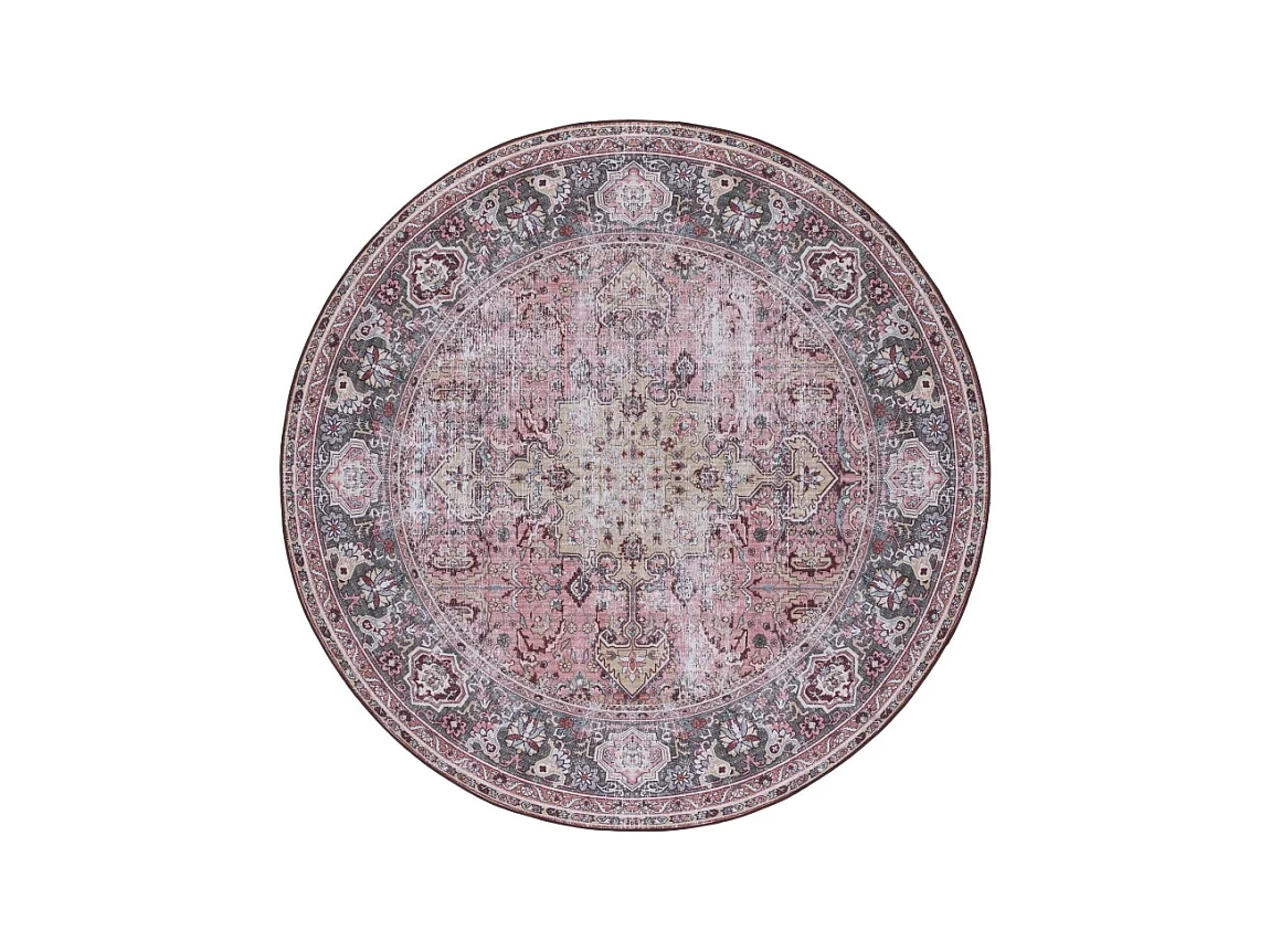 Tapis Rose/Beige 183 X 183 cm - Dahliana