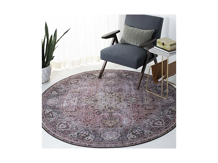 Tapis Rose/Beige 183 X 183 cm - Dahliana