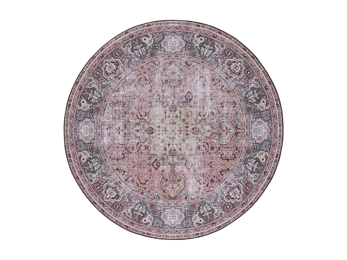 Tapis Rose/Beige 183 X 183 cm - Dahliana