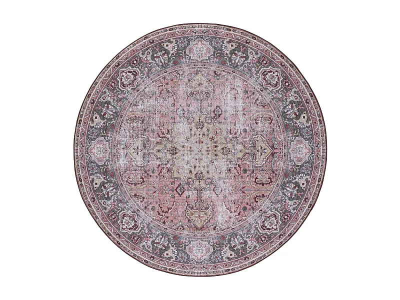 Tapis Rose/Beige 183 X 183 cm - Dahliana