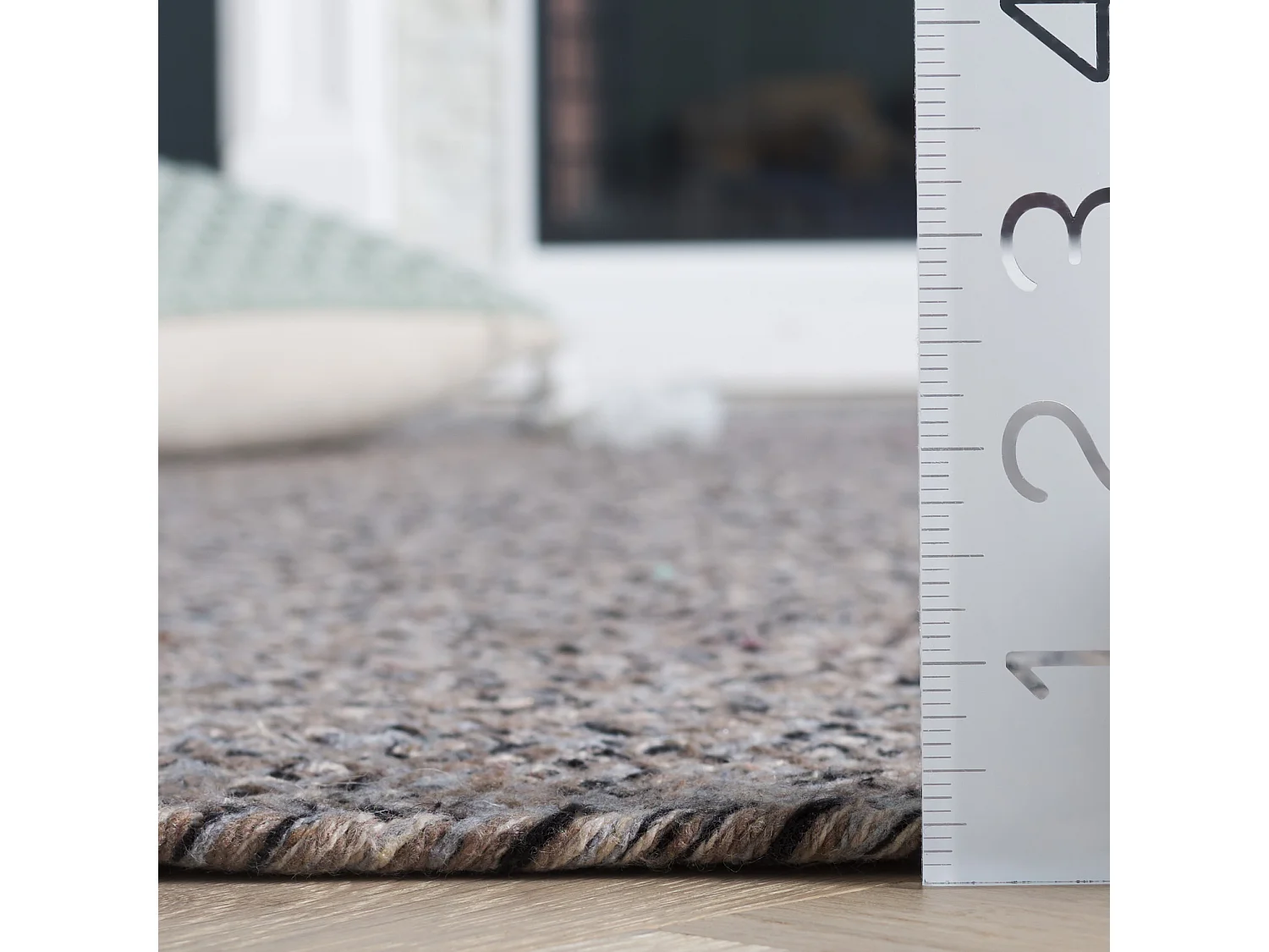 Tapis Ivoire/Gris Acier 91 X 91 cm - Hesper