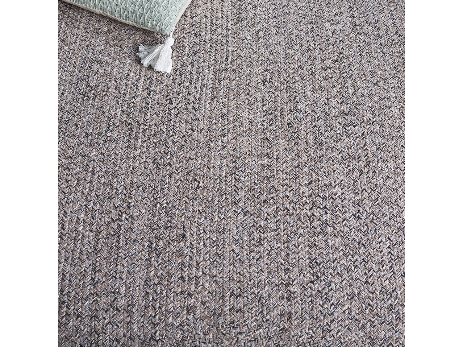 Tapis Ivoire/Gris Acier 91 X 91 cm - Hesper