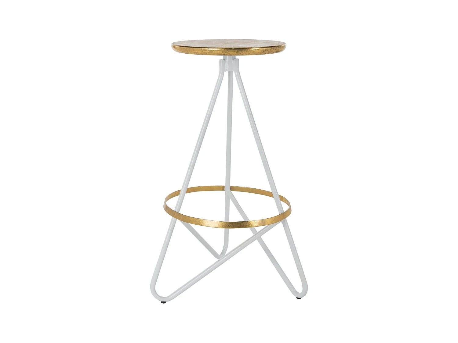 Tabouret de bar & de comptoir Or et blanc 43 X 46 X 76.2 cm - Olar