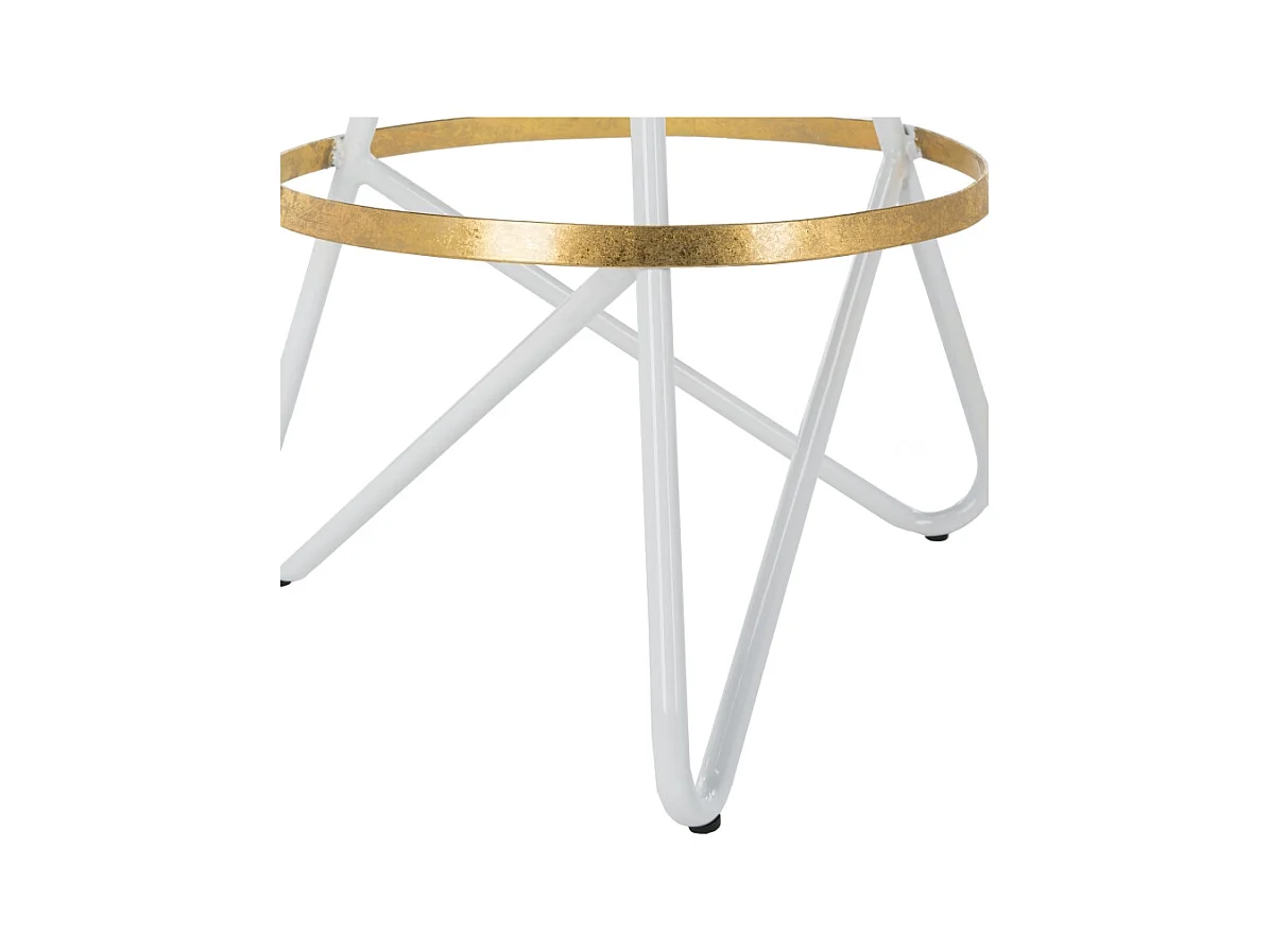 Tabouret de bar & de comptoir Or et blanc 43 X 46 X 76.2 cm - Olar