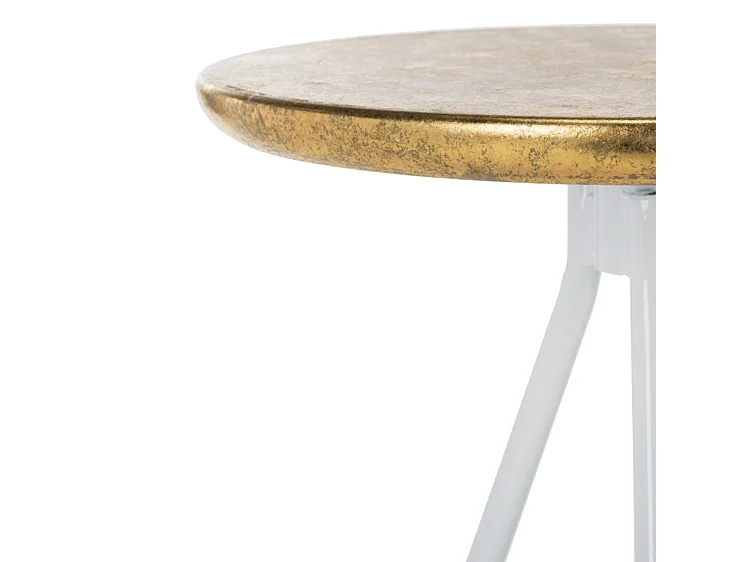 Tabouret de bar & de comptoir Or et blanc 43 X 46 X 76.2 cm - Olar