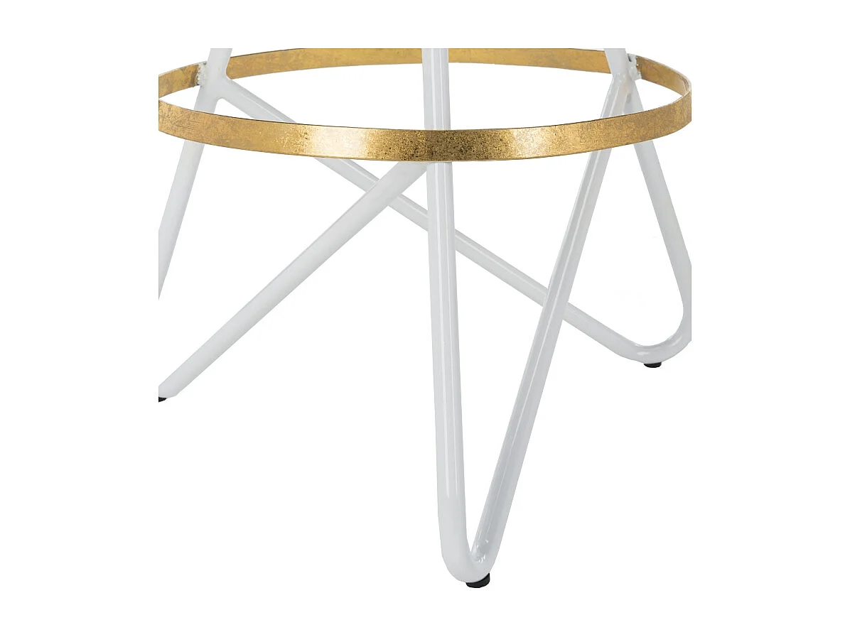 Tabouret de bar & de comptoir Or et blanc 43 X 46 X 76.2 cm - Olar