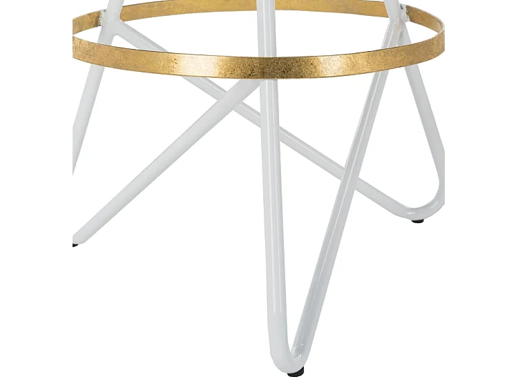 Tabouret de bar & de comptoir Or et blanc 43 X 46 X 76.2 cm - Olar