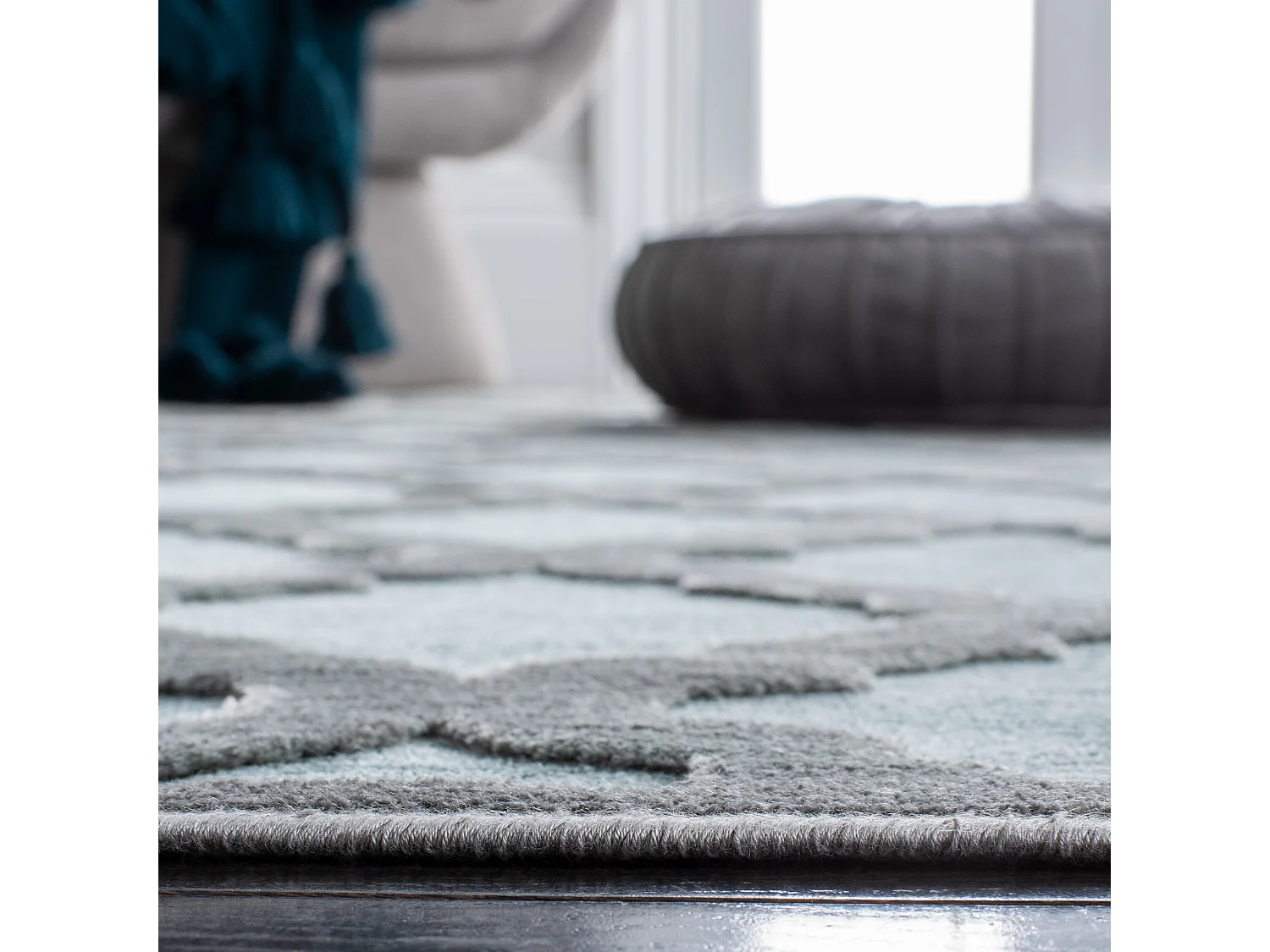 Tapis Gris/Vert 122 X 170 cm - Anguilla