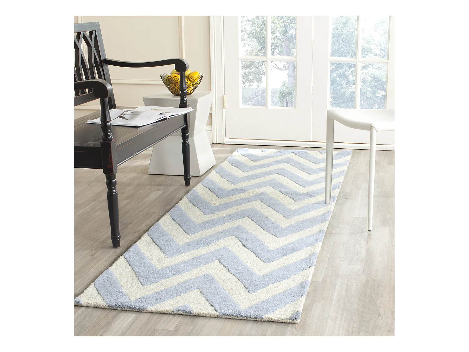 Tapis Bleu/Neutre 76 X 244 cm - Stella