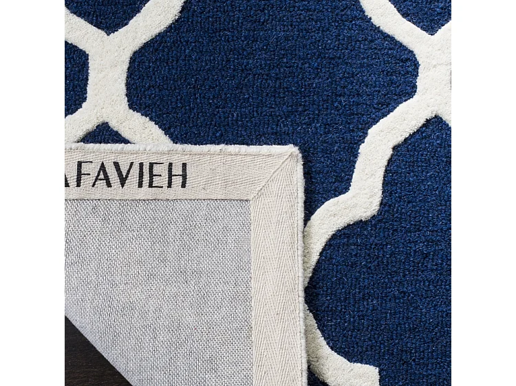 Tapis Bleu Marine/Neutre 91 X 152 cm - Noelle