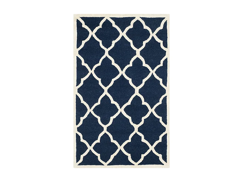 Tapis Bleu Marine/Neutre 91 X 152 cm - Noelle