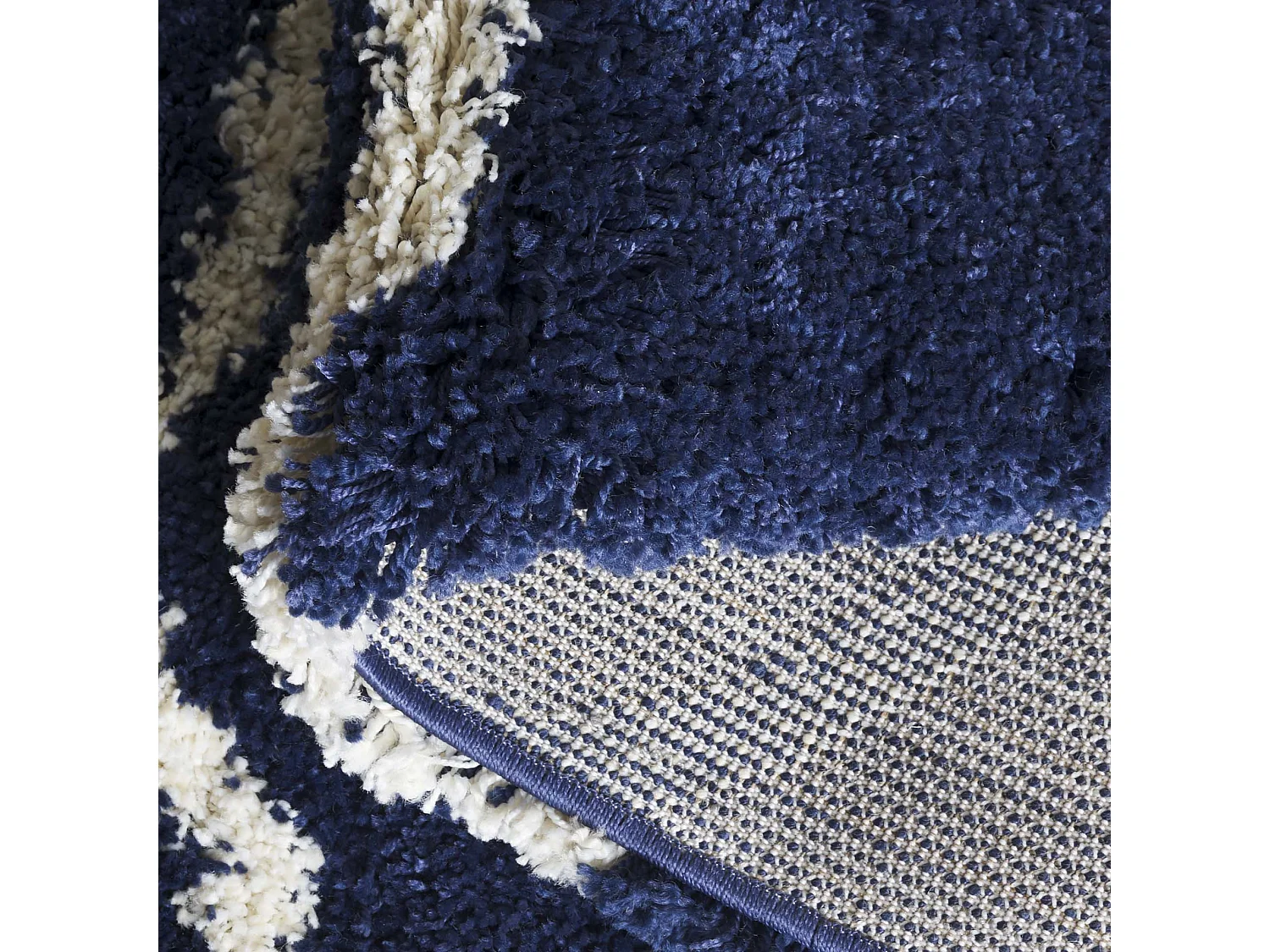 Tapis Bleu Marine/Neutre 183 X 274 cm - Zoey