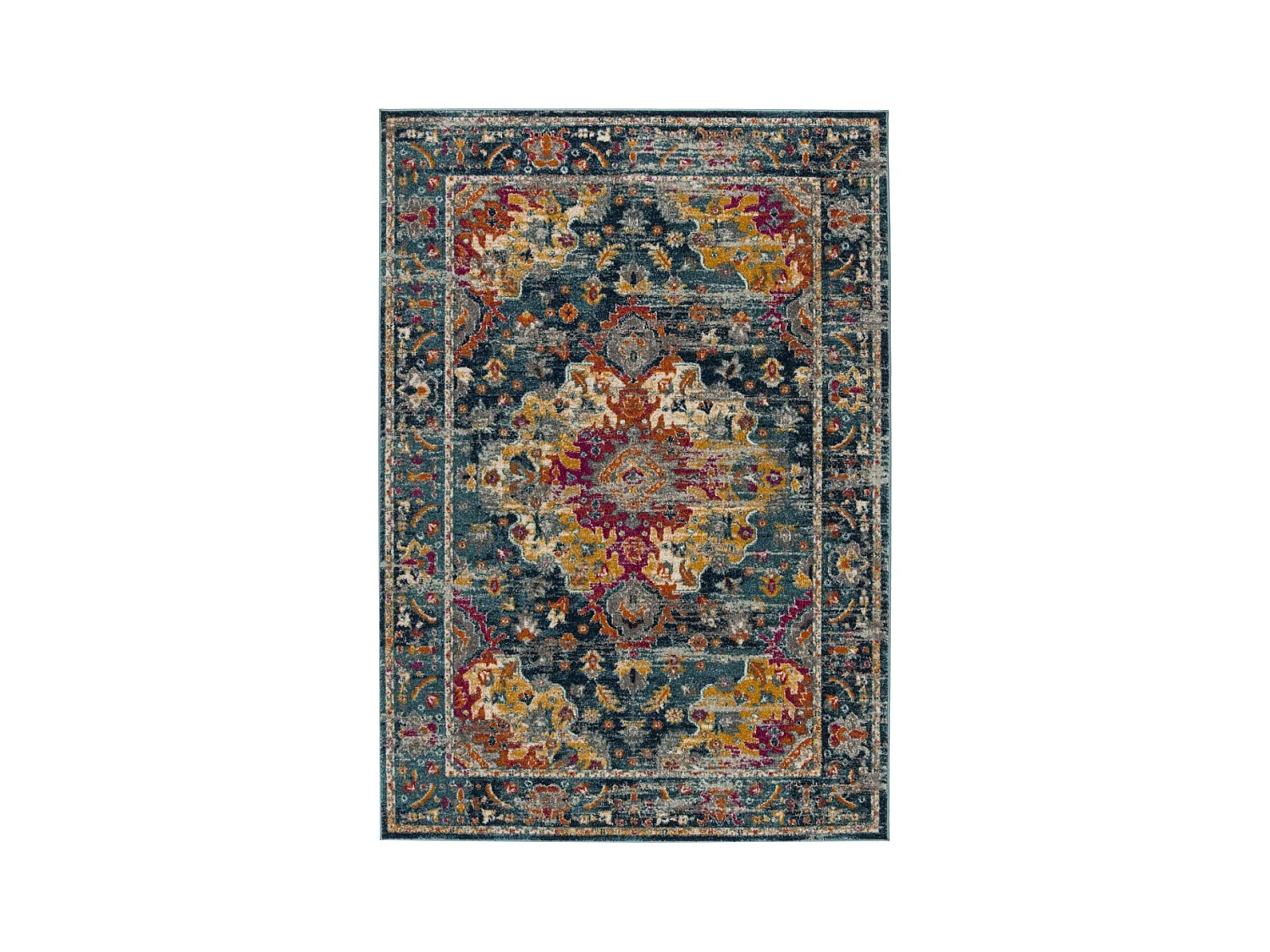 Tapis Sarcelle/Fuschia 91 X 152 cm - Shannon