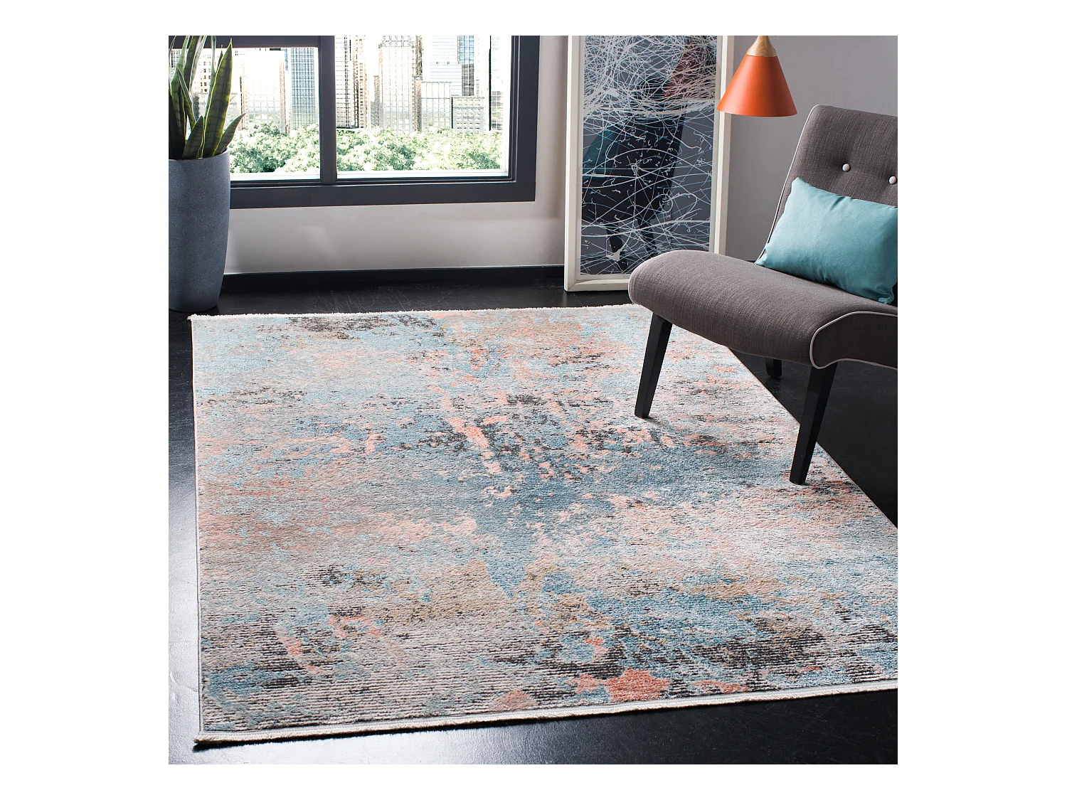 Tapis Bleu/Neutre 122 X 183 cm - Tiffany