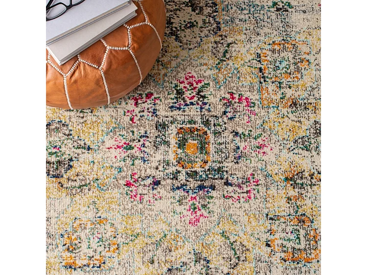 Tapis Gris/Or 244 X 244 cm - Malaya