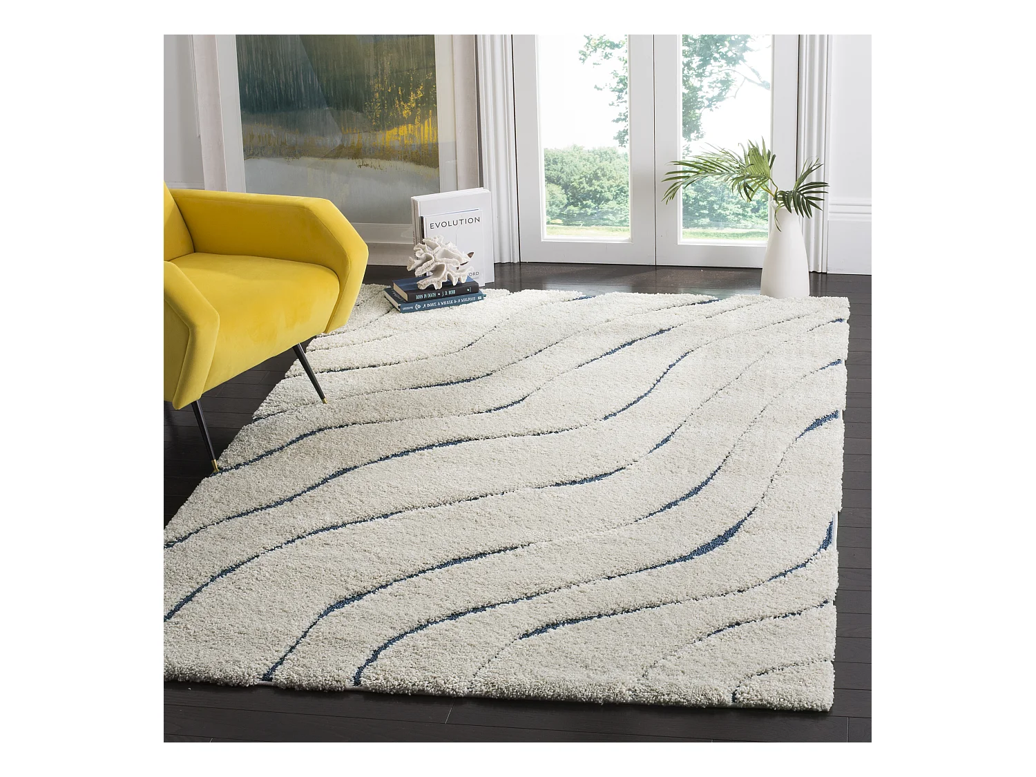 Tapis Neutre/Bleu 122 X 183 cm - Raton