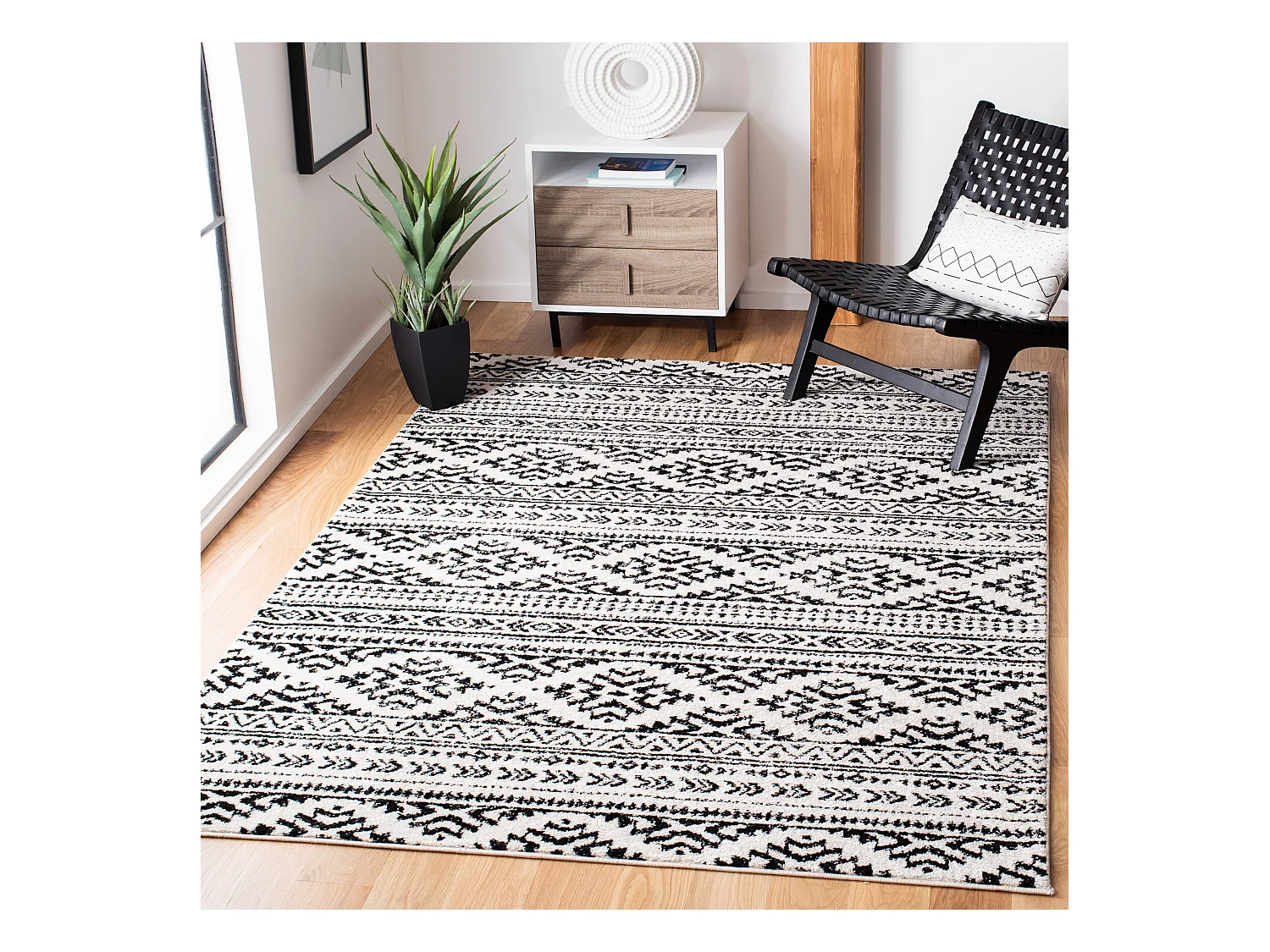 Tapis Neutre/Noir 183 X 274 cm - Hope