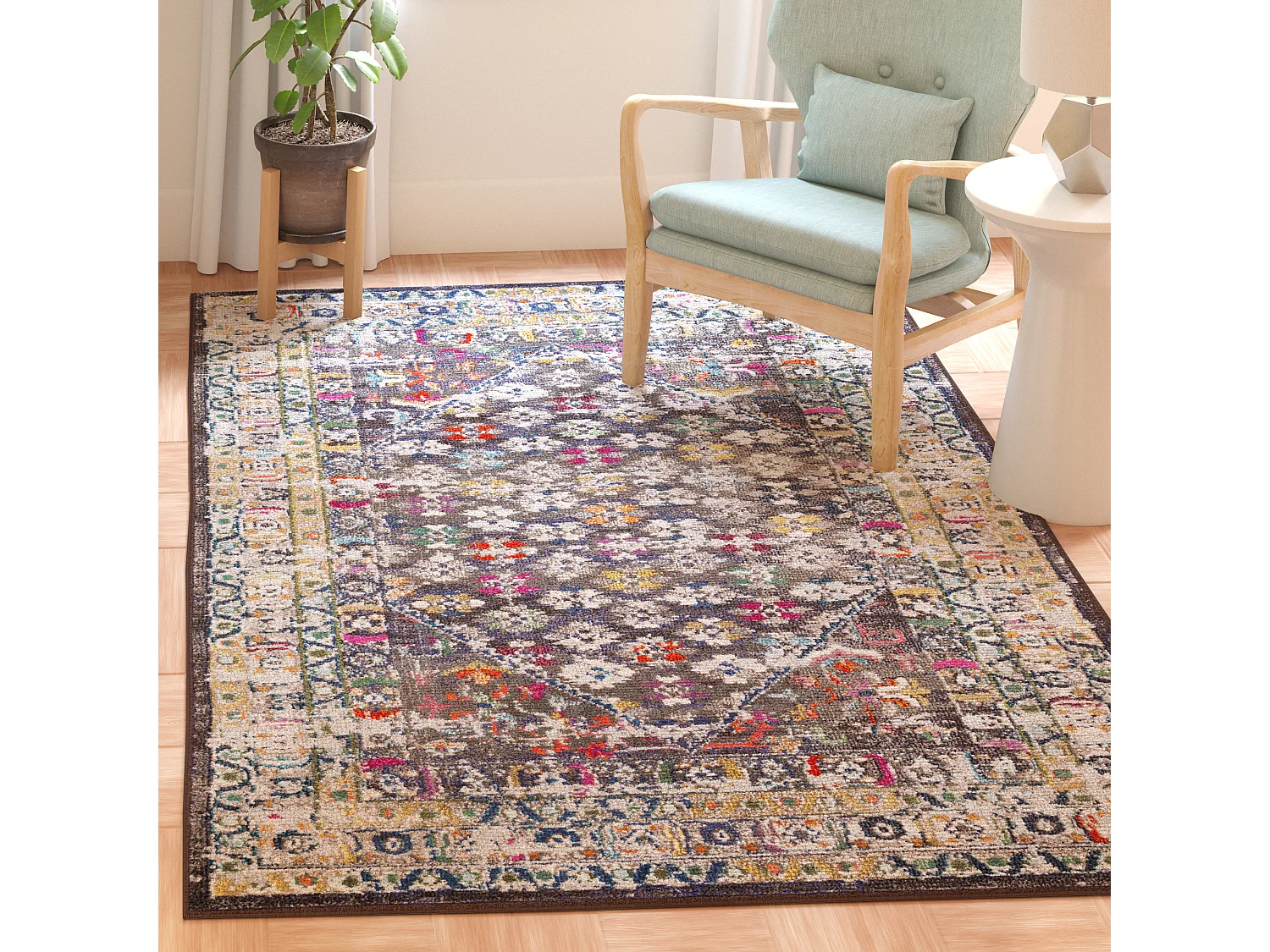Tapis Marron/Gris 122 X 170 cm - Ryleigh
