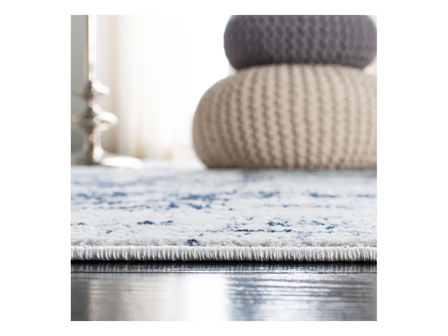 Tapis Ivoire/Marine 66 X 183 cm - Senata