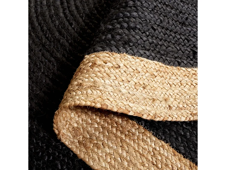 Tapis Noir/Naturel 91 X 91 cm - Aurelie