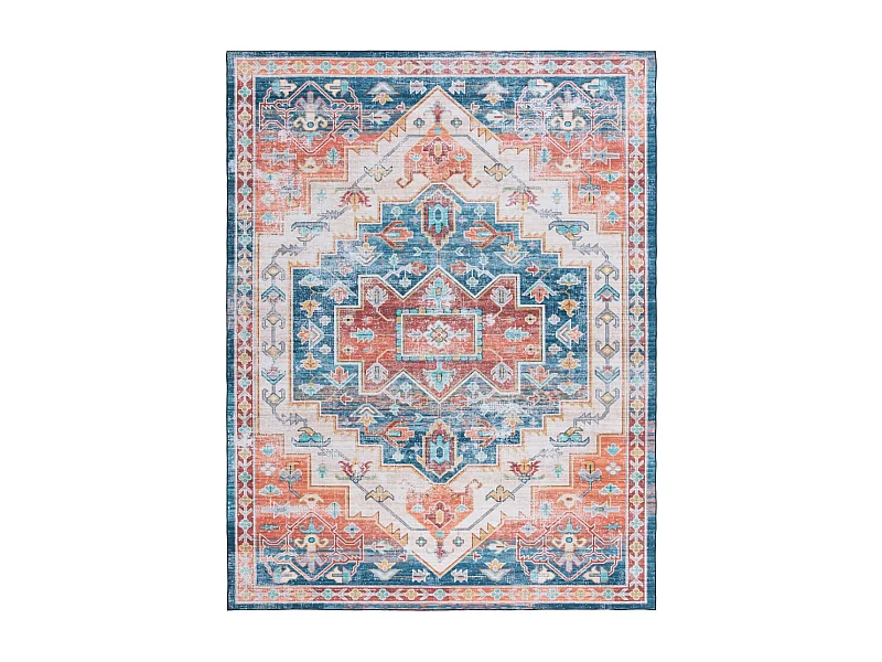Tapis Bleu/Rouge 122 X 183 cm - Mirella