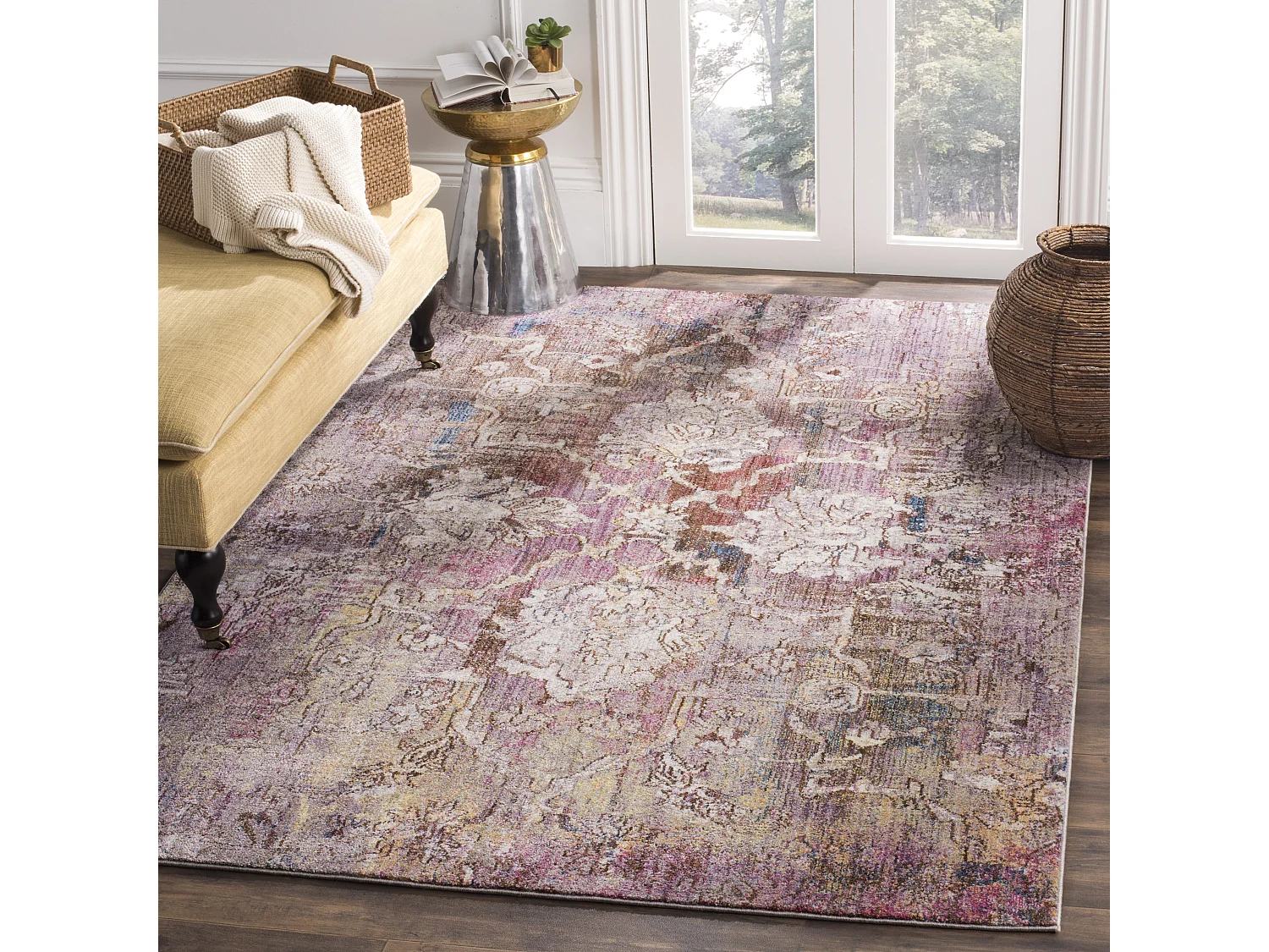 Tapis Rose/Gris 183 X 274 cm - Lilibeth